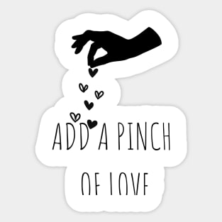 Add a pinch of love Cooking Couple Sticker